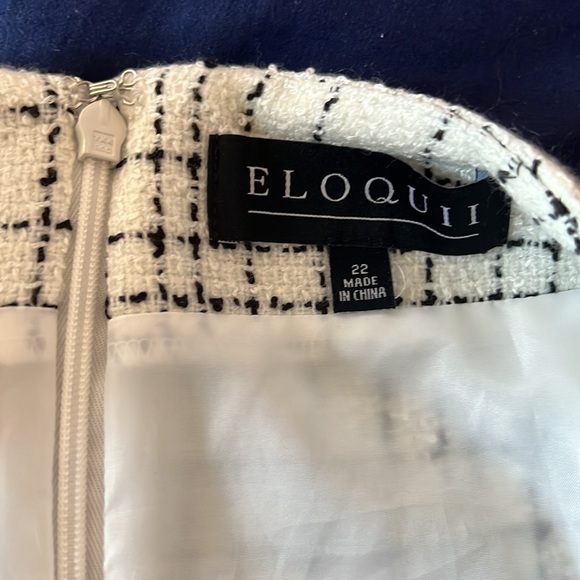 NWOT Eloquii Tweed Flutter Mini Skirt - Picture 5 of 6